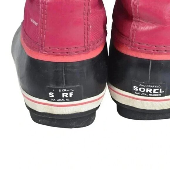 Sorel Youth Yoot  Pac Nylon Boot Pink Waterproof Insulated Size 7 - Picture 5 of 8